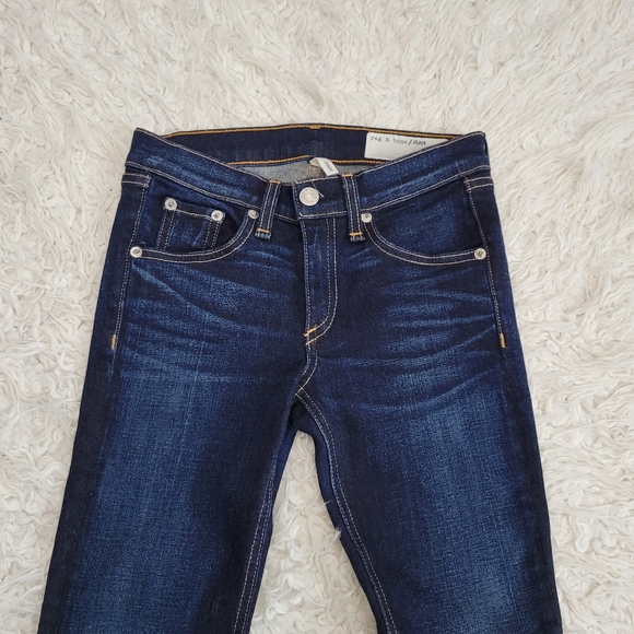 Rag Bone Skinny Jeans In Kensington Dark Blue - Picture 7 of 11
